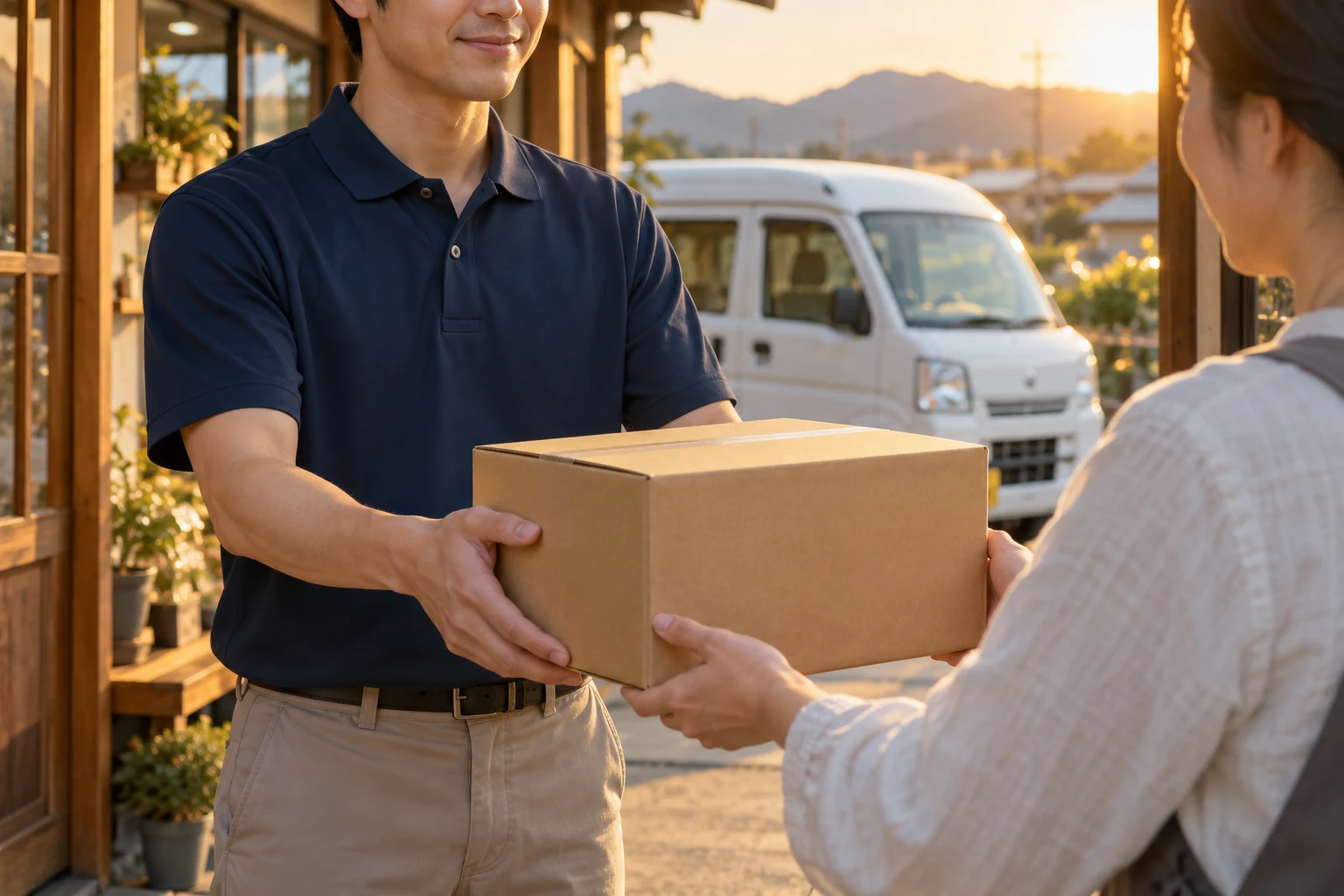 荷物をお届けする仕事のイメージ